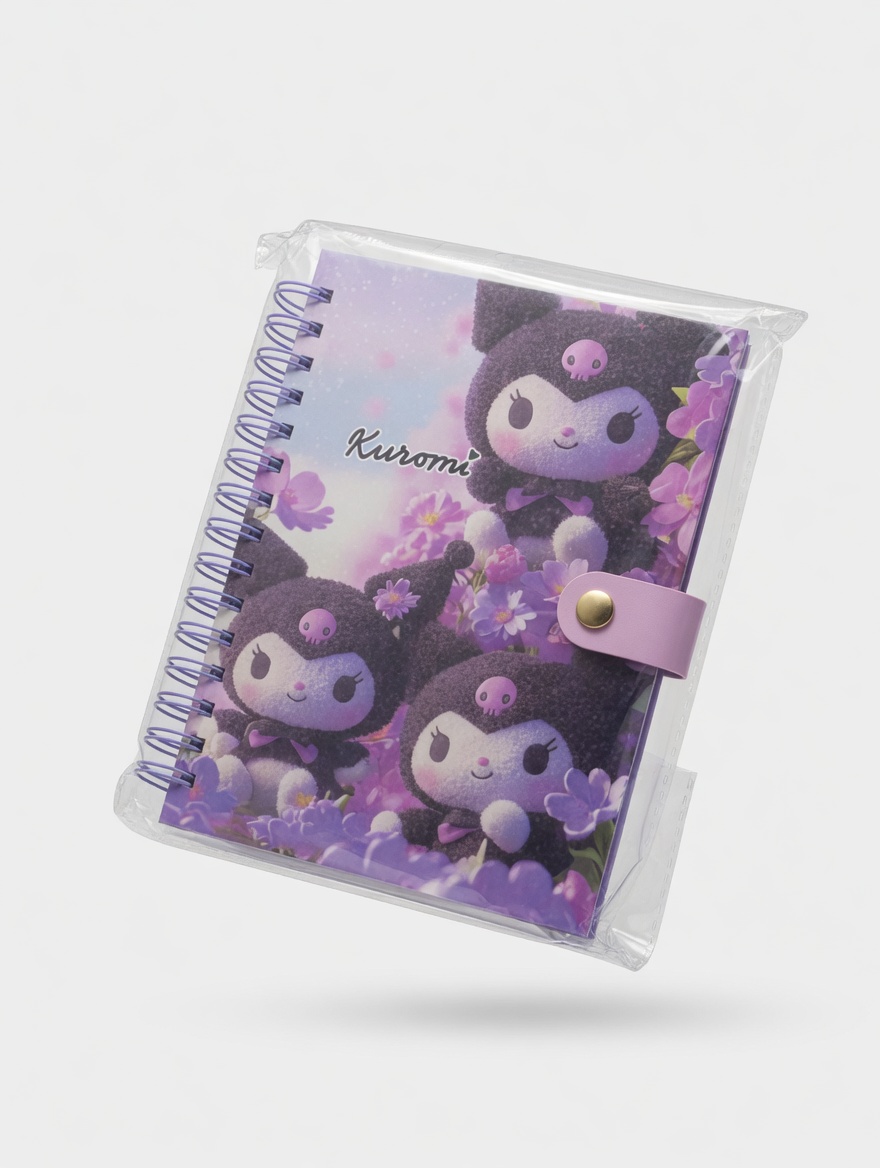 Carnet Spirale Kawaii Stitch Kuromi Dreamy avec Fermoir