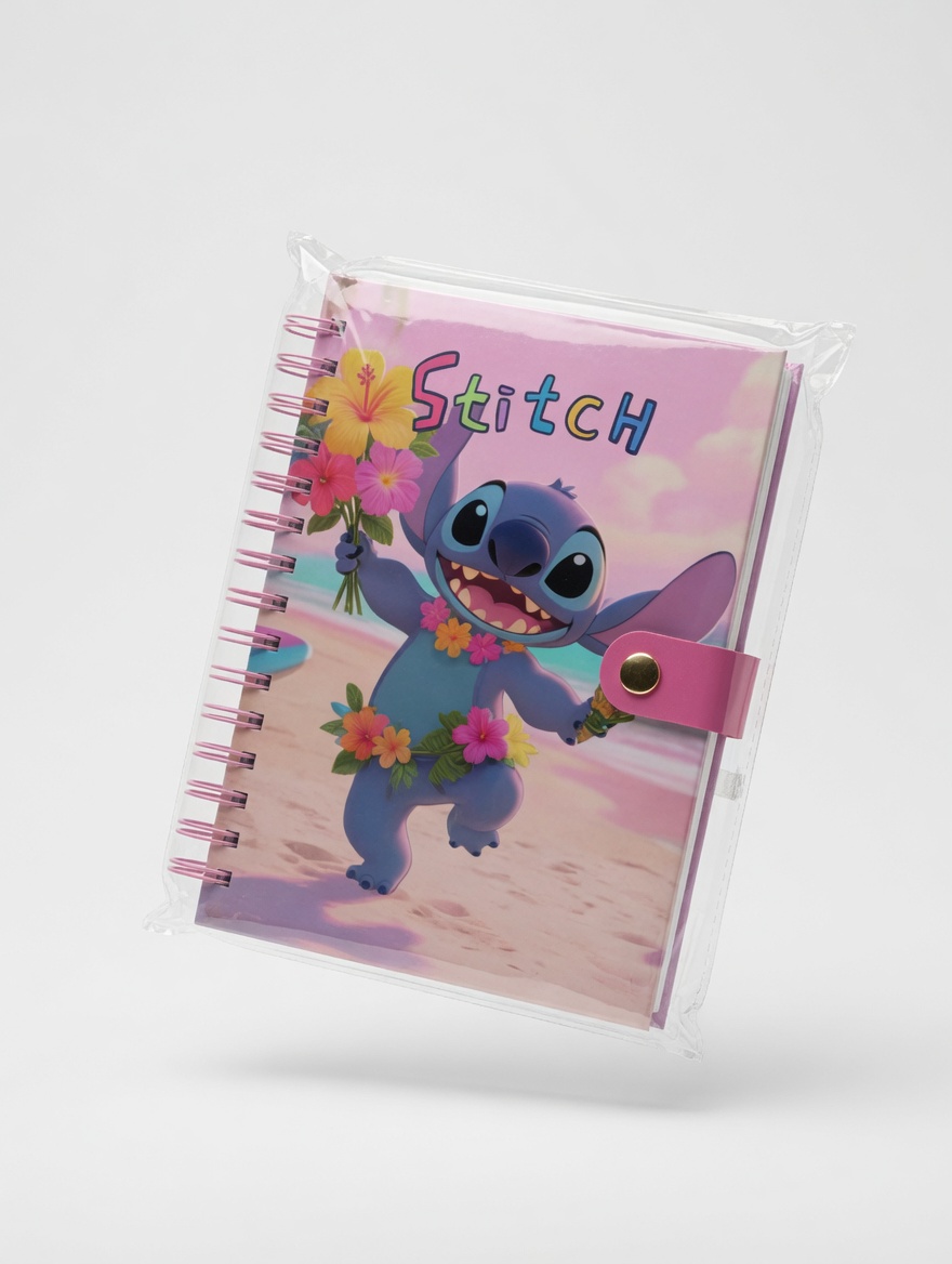 Carnet Spirale Kawaii Stitch Kuromi Dreamy avec Fermoir