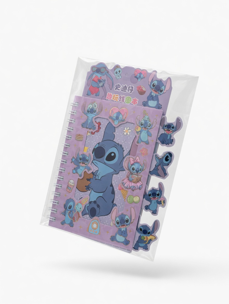Carnet Spirale Kawaii Stickers My Melody Labubu Stitch