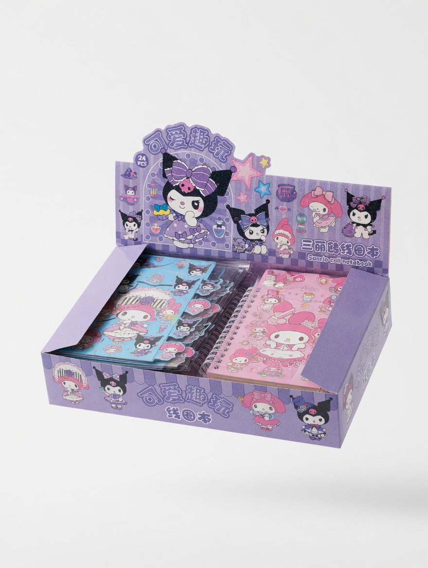 Carnet Spirale Kawaii Stickers My Melody Labubu Stitch