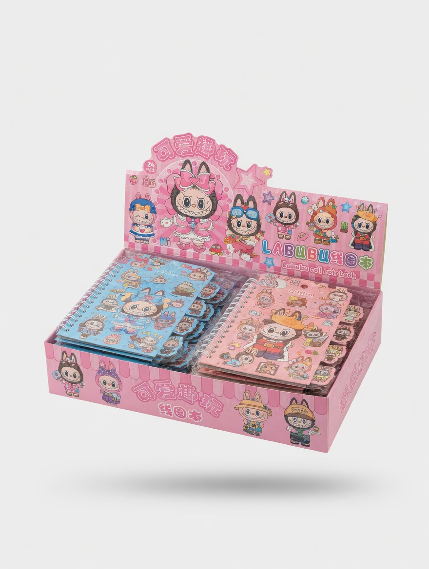 Carnet Spirale Kawaii Stickers My Melody Labubu Stitch