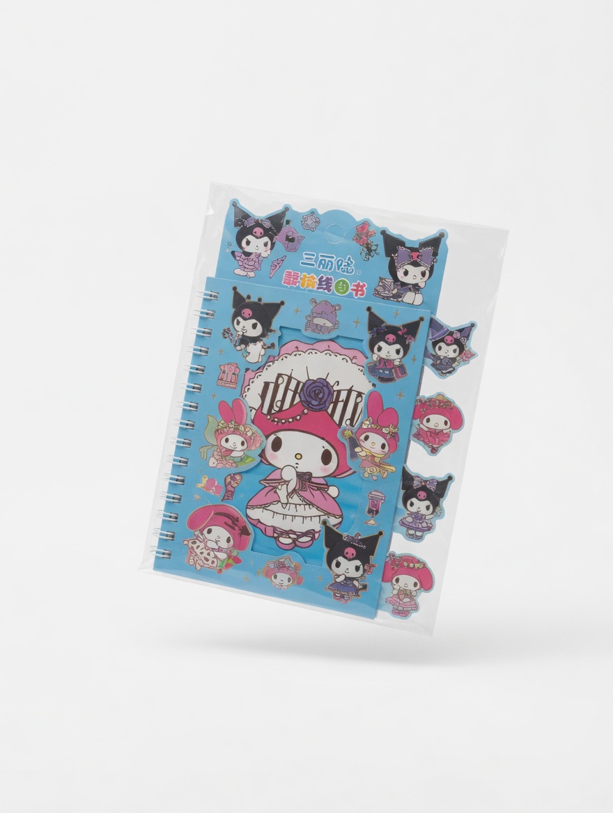 Carnet Spirale Kawaii Stickers My Melody Labubu Stitch
