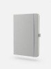 Carnet A5 Cuir Vegan Élastique Blanc ou Gris Anthracite