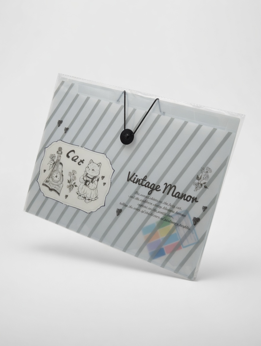 Pochette Vintage Manor 8 Compartiments Stickers Kawaii A4