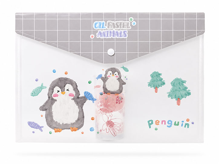 Pochette A4 Animaux Pastel - Rangement Scolaire Enfant Rigolo