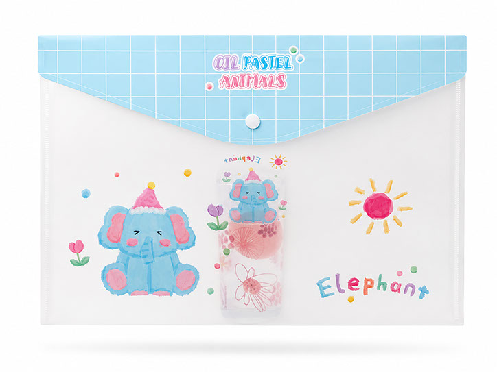 Pochette A4 Animaux Pastel - Rangement Scolaire Enfant Rigolo