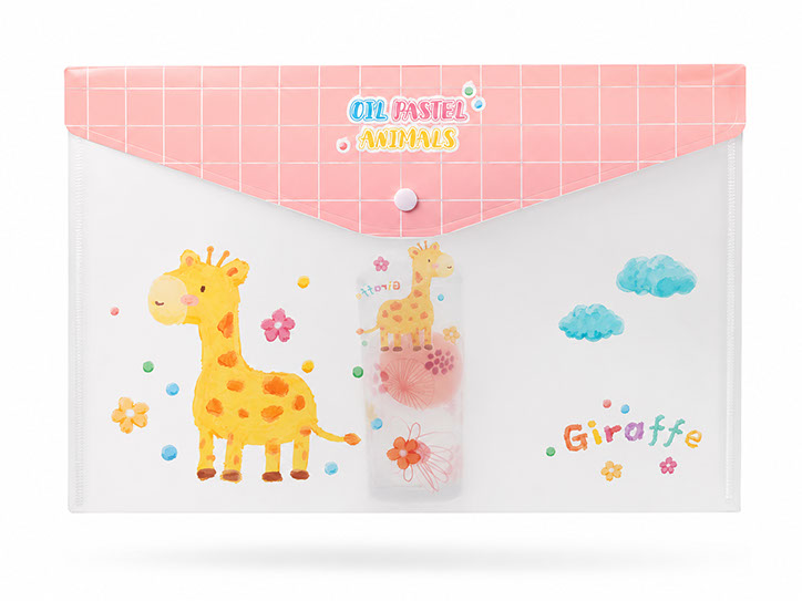 Pochette A4 Animaux Pastel - Rangement Scolaire Enfant Rigolo