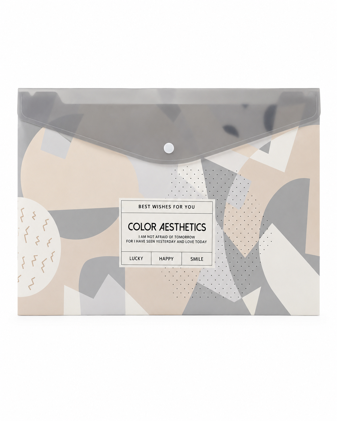 Pochette Document A4 Design Géométrique Transparent – Color Aesthetics