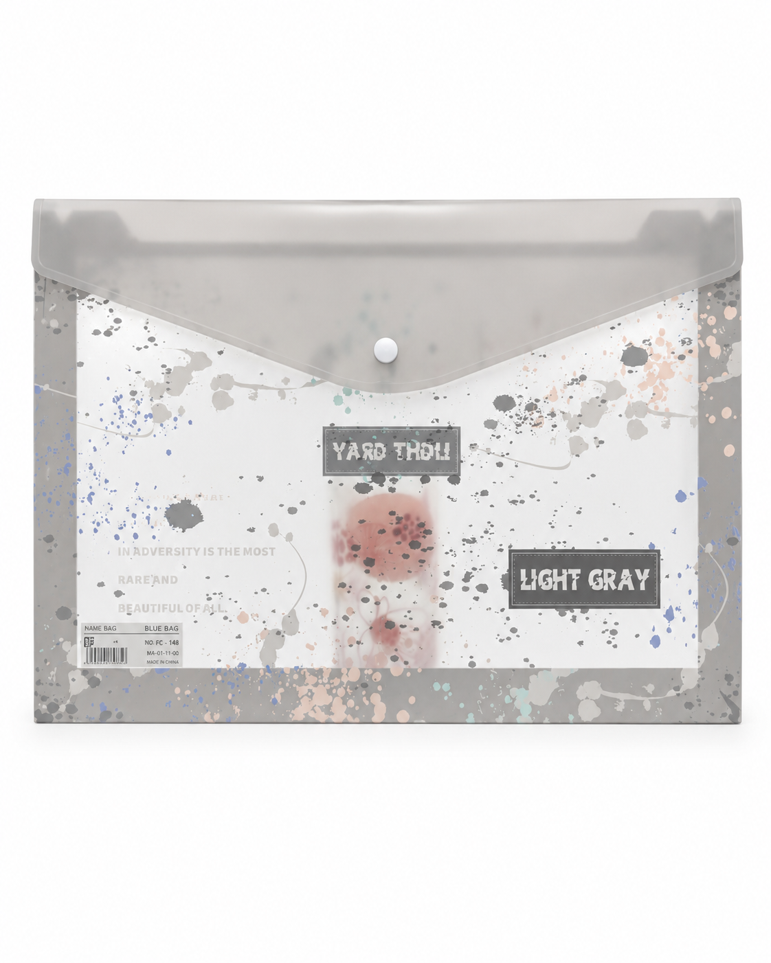 Pochette A4 Colorée Transparente – Design Splash Artistique