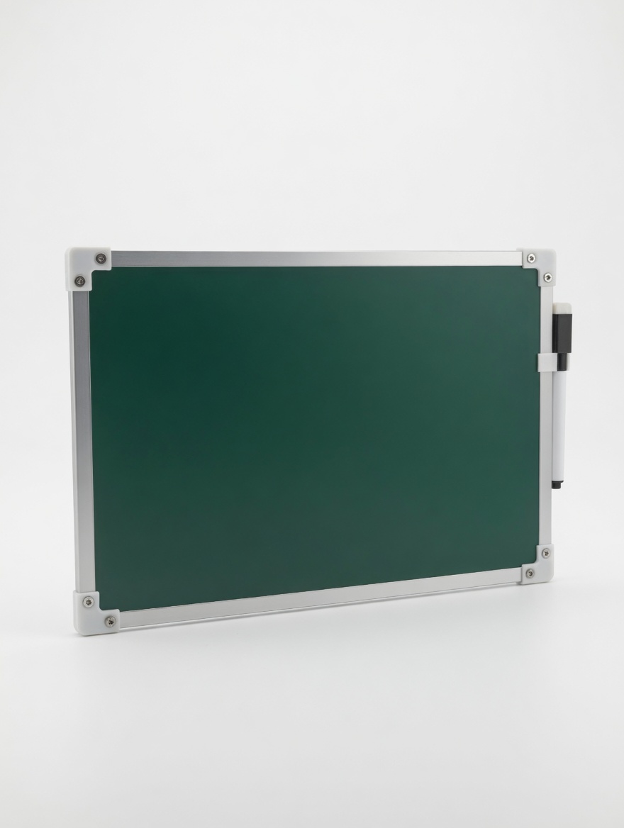 Ardoise scolaire double face en aluminium avec feutre – Tableau effaçable pour enfant