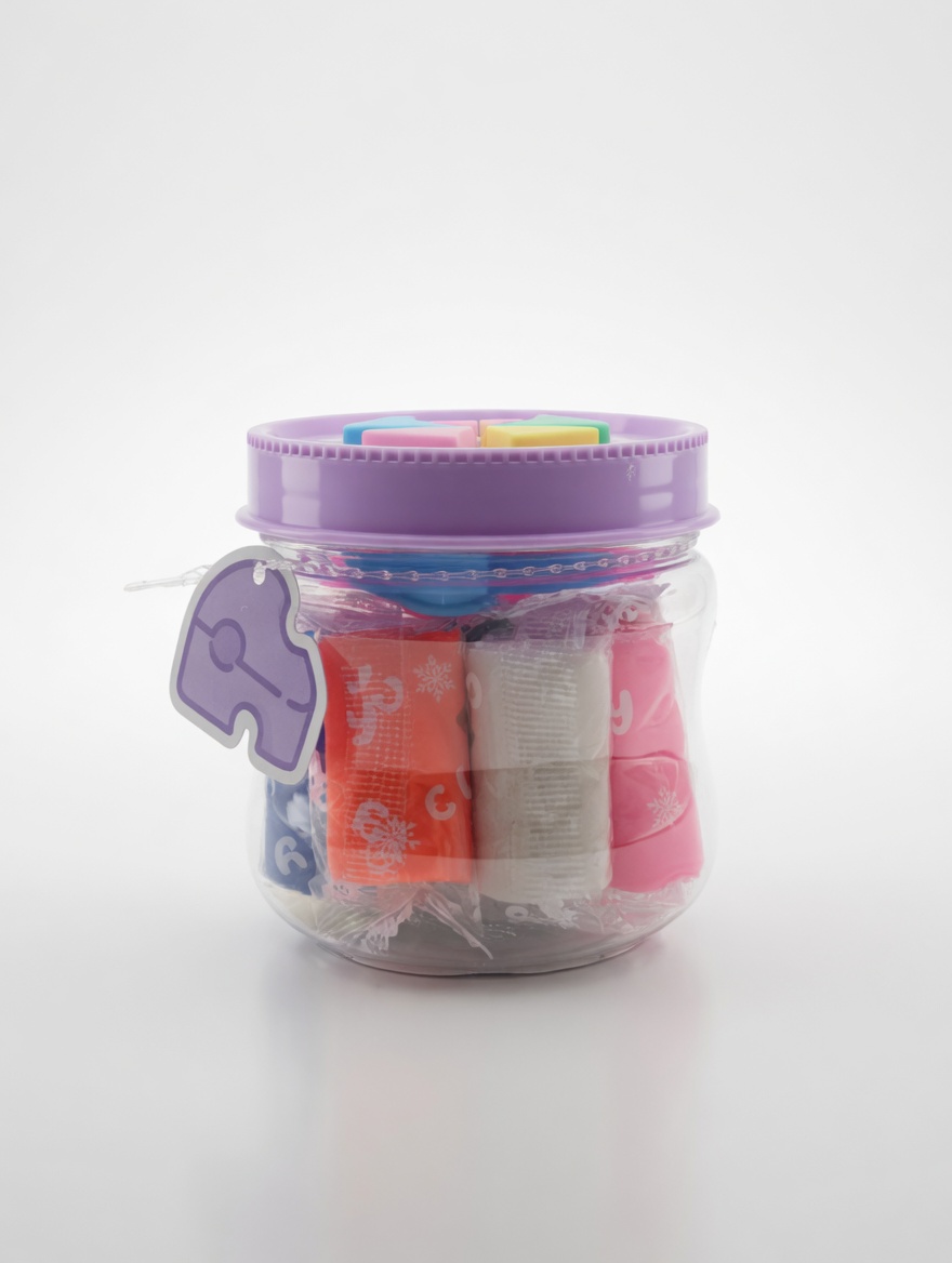 Pâte à modeler colorée pour enfants – Kit créatif 8 couleurs en pot réutilisable
