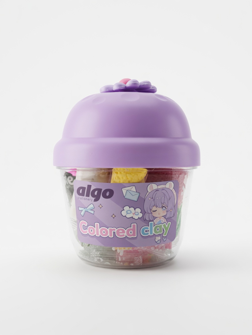Pâte à modeler colorée 10 couleurs pour enfants – Pot créatif réutilisable avec couvercle fleur