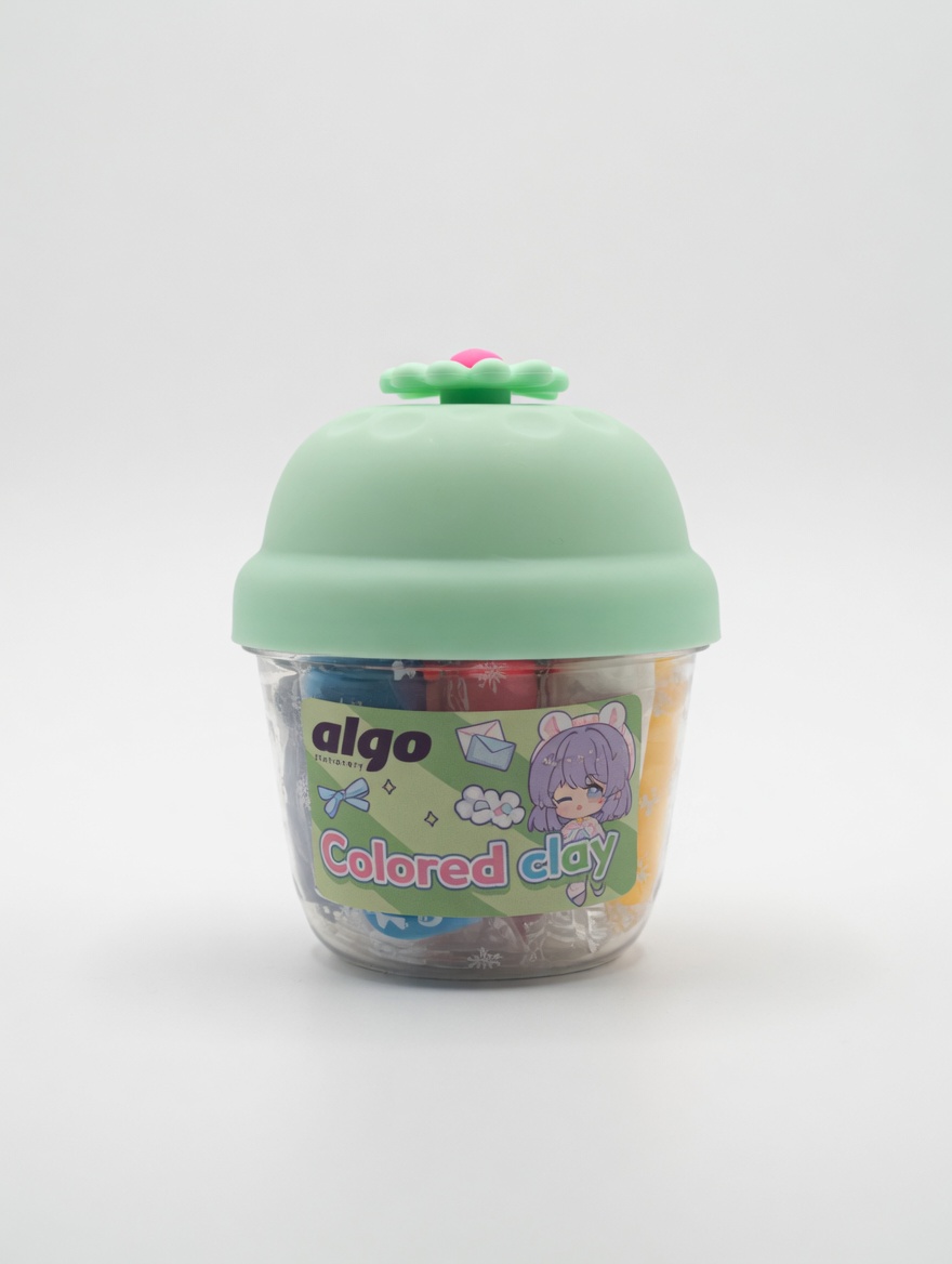Pâte à modeler colorée 10 couleurs pour enfants – Pot créatif réutilisable avec couvercle fleur