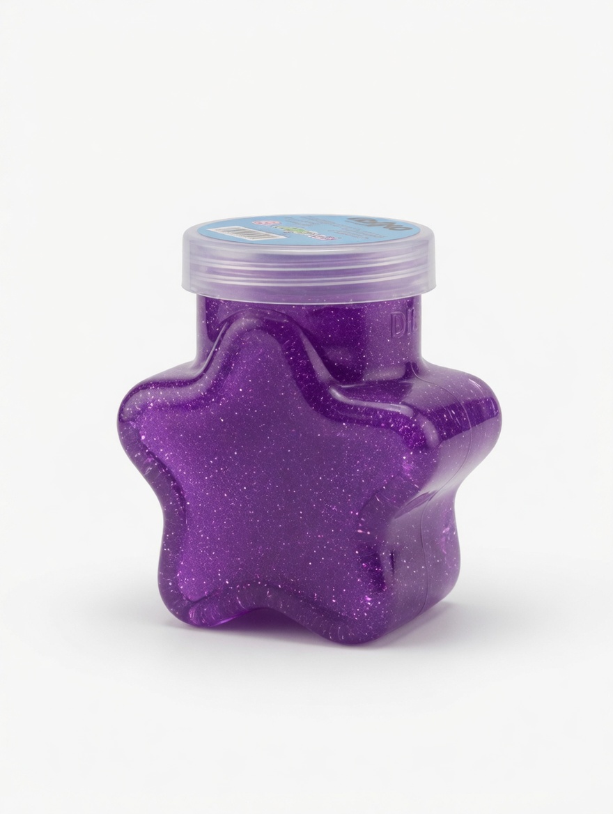 Star Slime pailleté en pot étoile – Slime coloré et brillant pour enfants