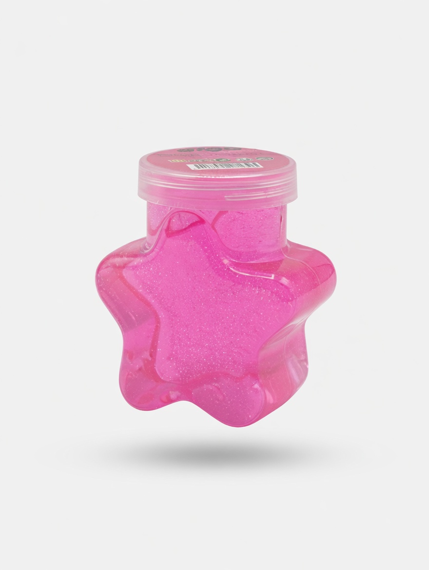 Star Slime pailleté en pot étoile – Slime coloré et brillant pour enfants