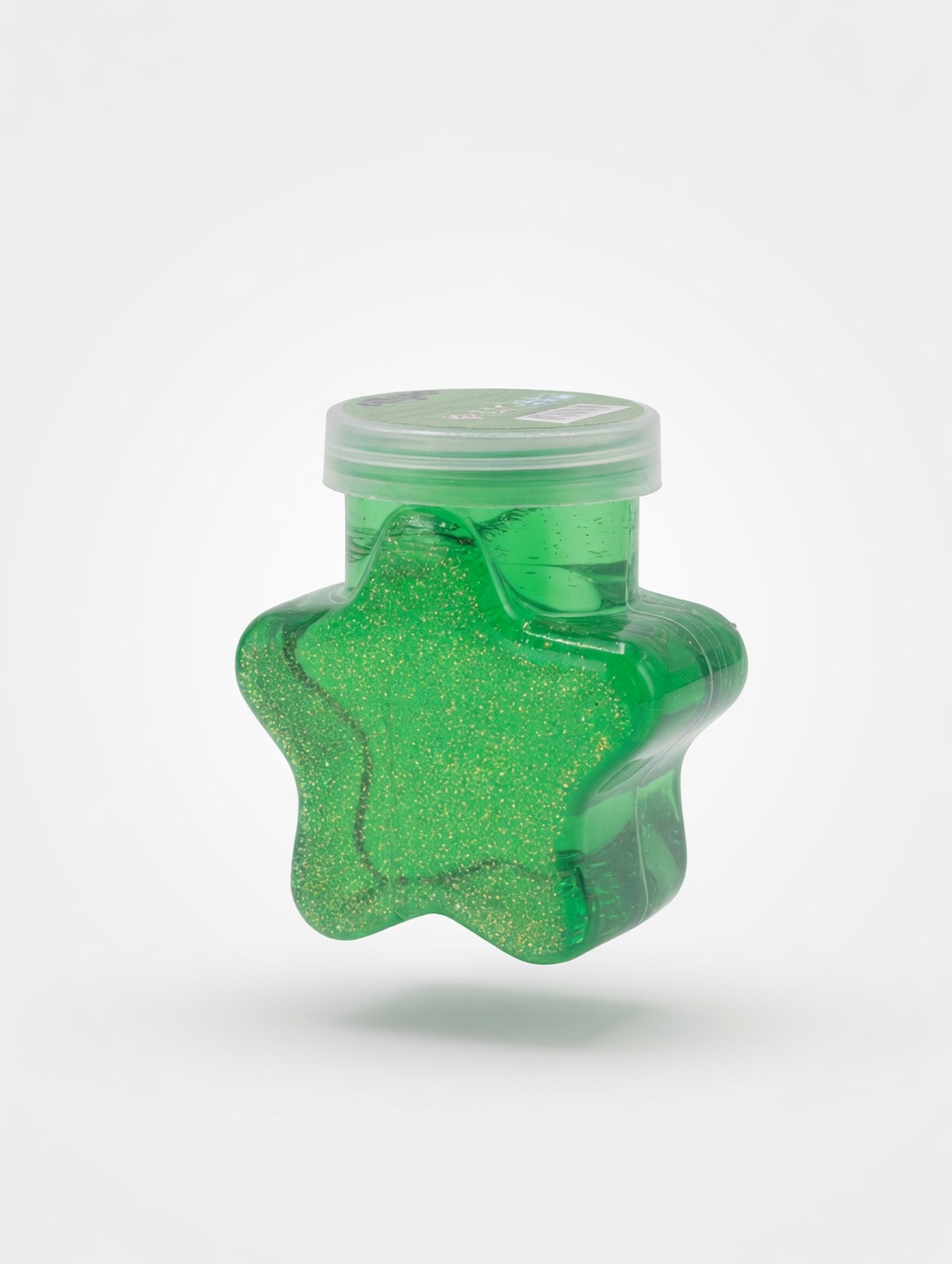 Star Slime pailleté en pot étoile – Slime coloré et brillant pour enfants