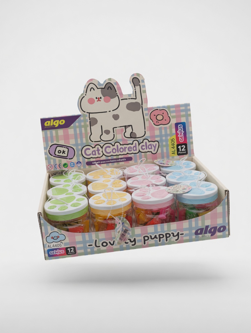 Pâte à modeler Cat Colored Clay – Kit créatif multicolore pour enfants