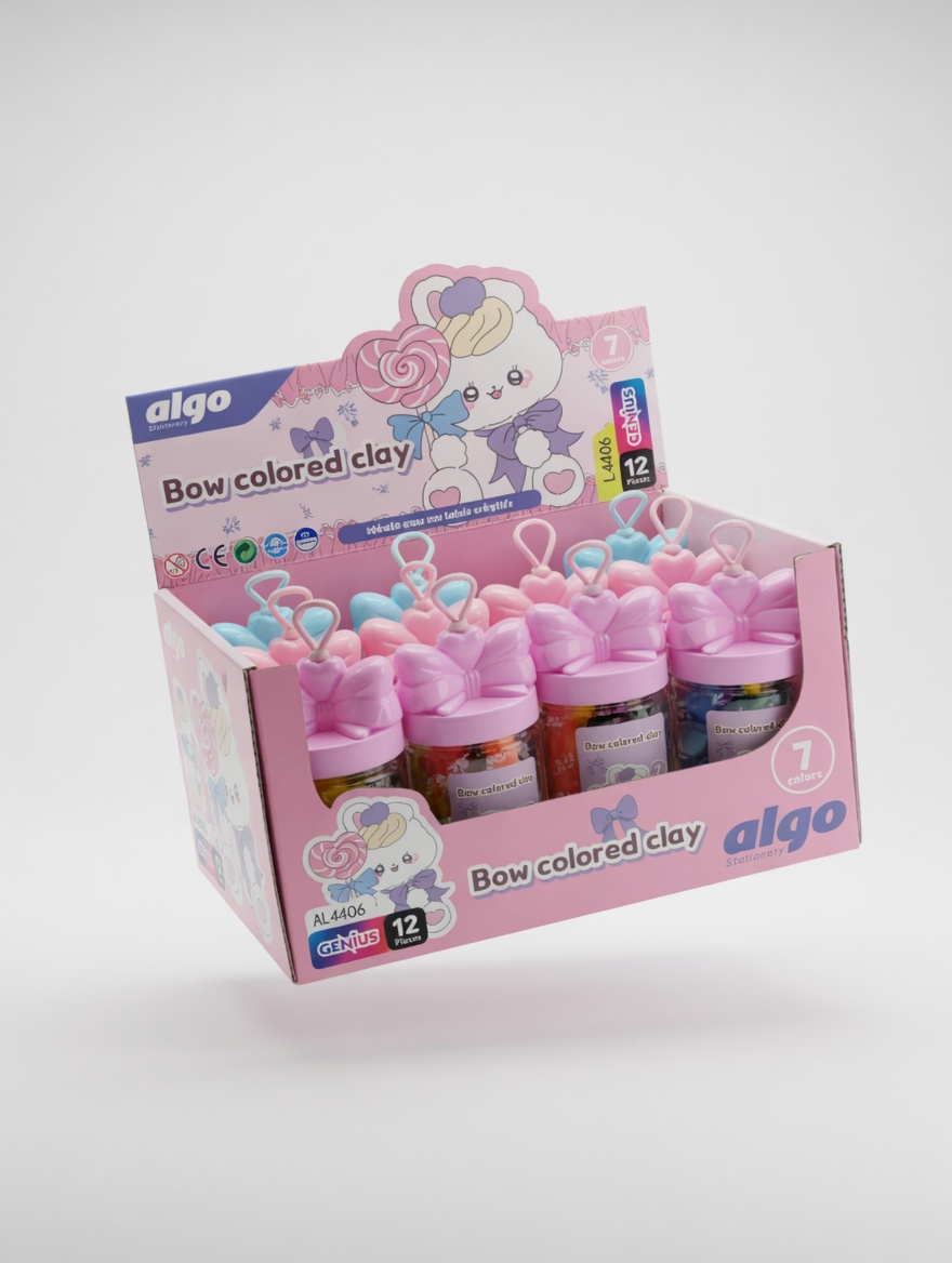 Pâte à Modeler Colorée Bow pour Enfants 7 Couleurs