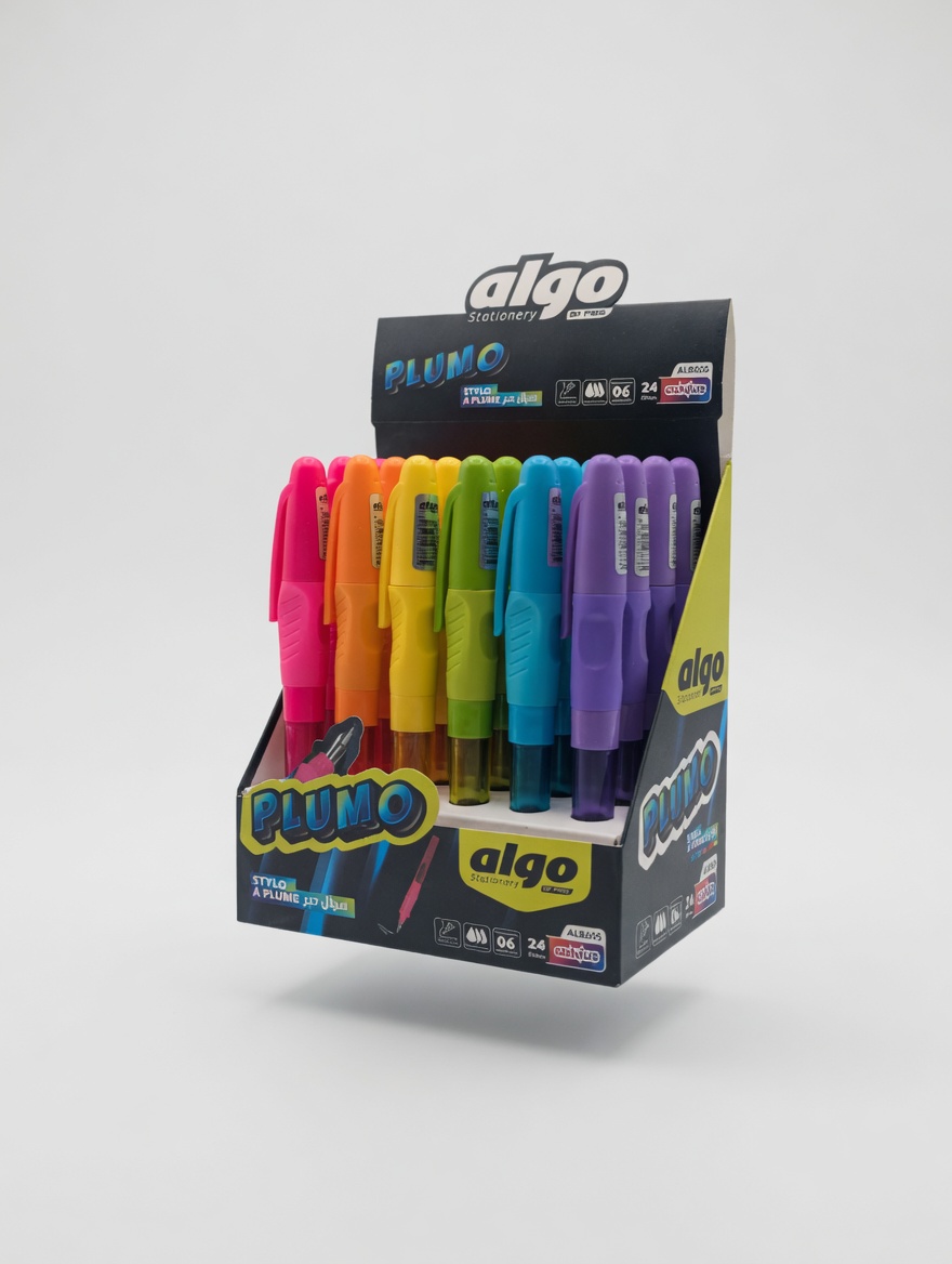 Stylos Plume Colorés Algo PLUMO pour École
