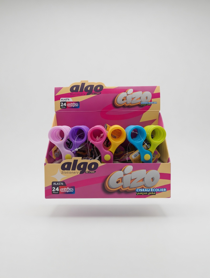 Ciseaux Scolaires Colorés Algo CIZO pour Enfants