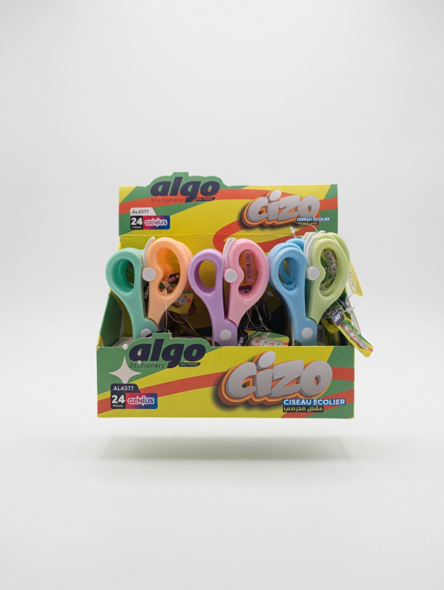 Ciseaux Scolaires Colorés Algo CIZO pour Enfants