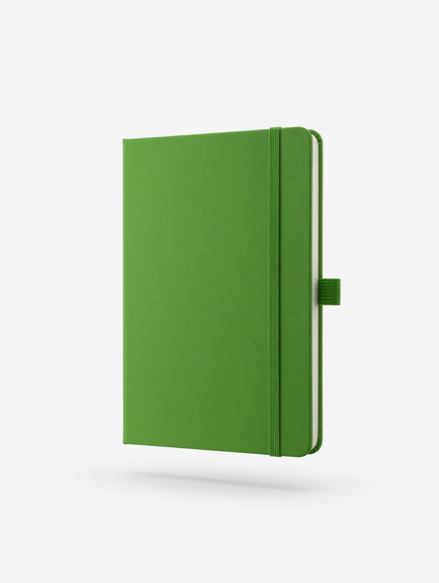 Carnet A5 Cuir Vegan Élastique Blanc ou Gris Anthracite