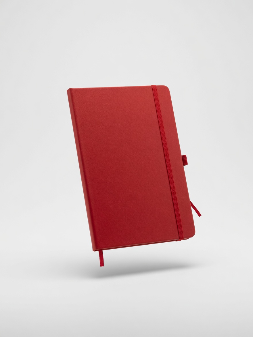 Carnet A5 Cuir Vegan Élastique Blanc ou Gris Anthracite