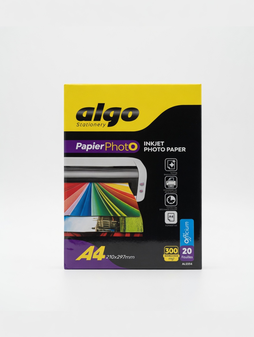 Papier Photo A4 Algo 300g Double Face  20 Feuilles Haute Résolution 