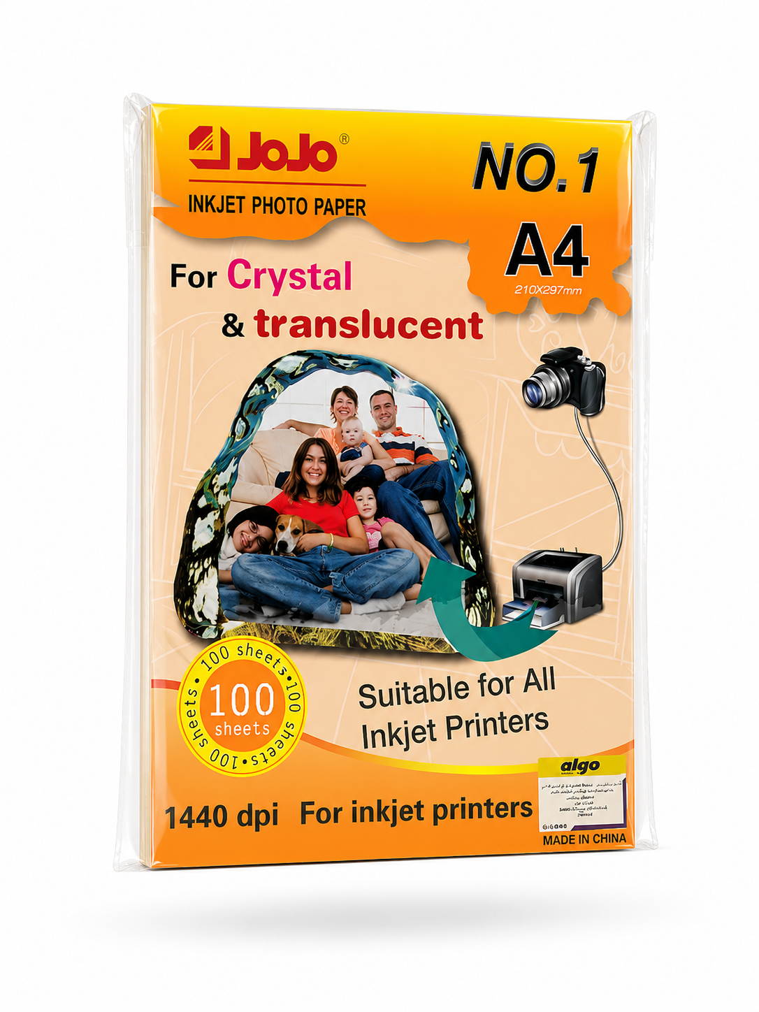 Papier Photo Transparent A4 Inkjet 100 Feuilles