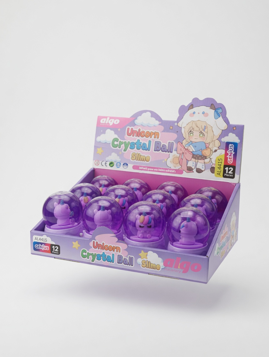 Slime Crystal Ball Licorne Pailleté pour Enfants