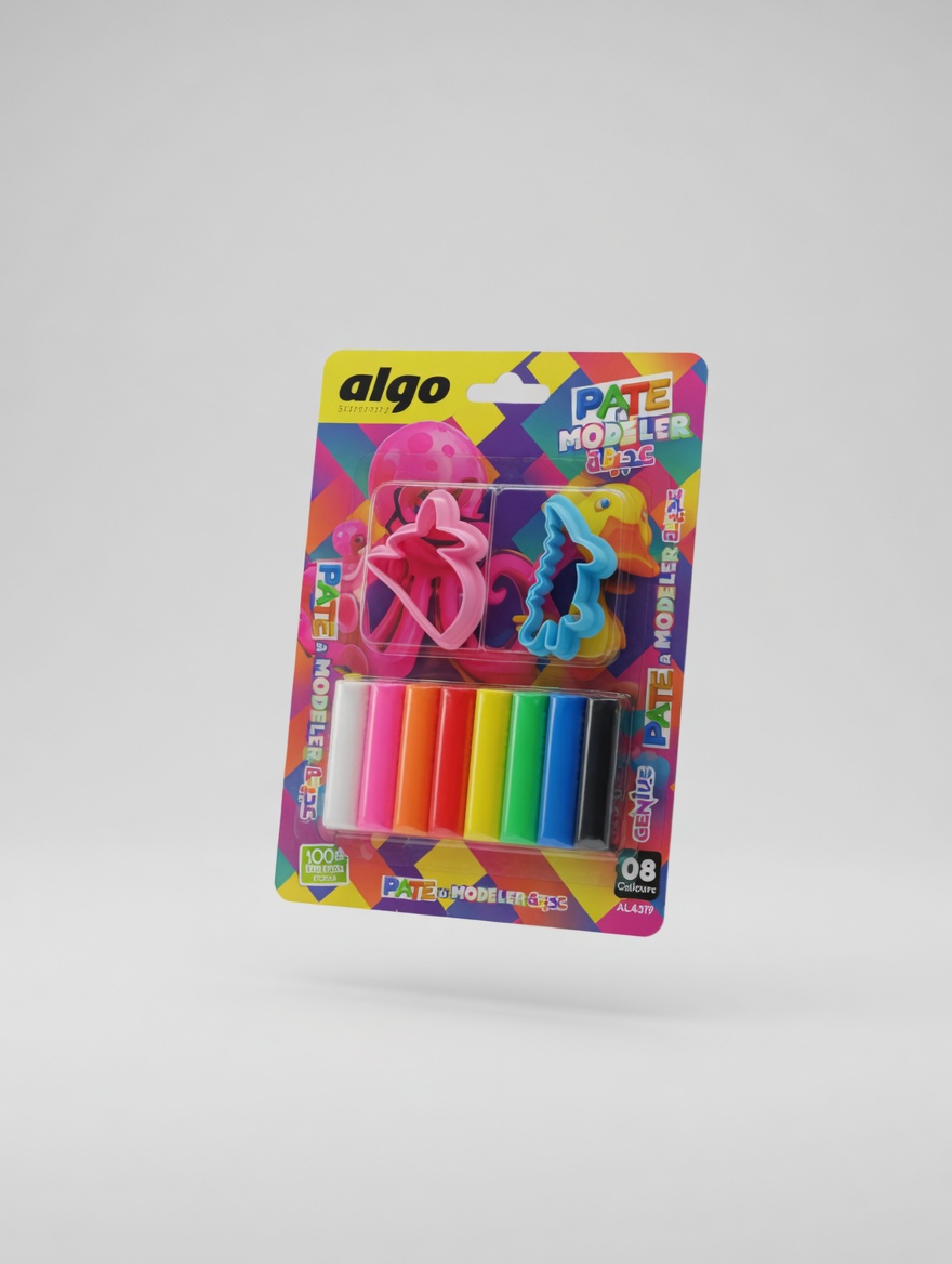 Pâte à Modeler 8 Bâtons avec 2 Figurines Enfants