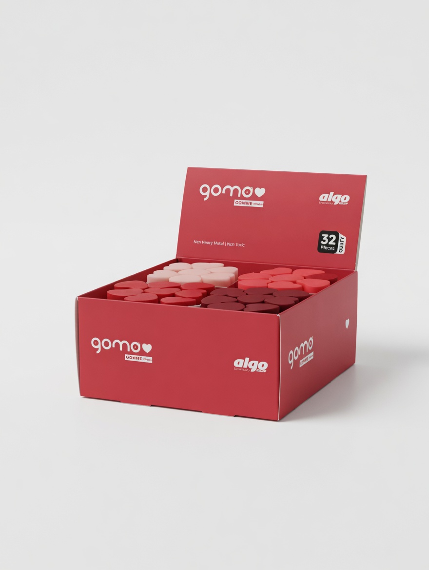 Gomme Cœur Colorée Soft Touch Non Toxique
