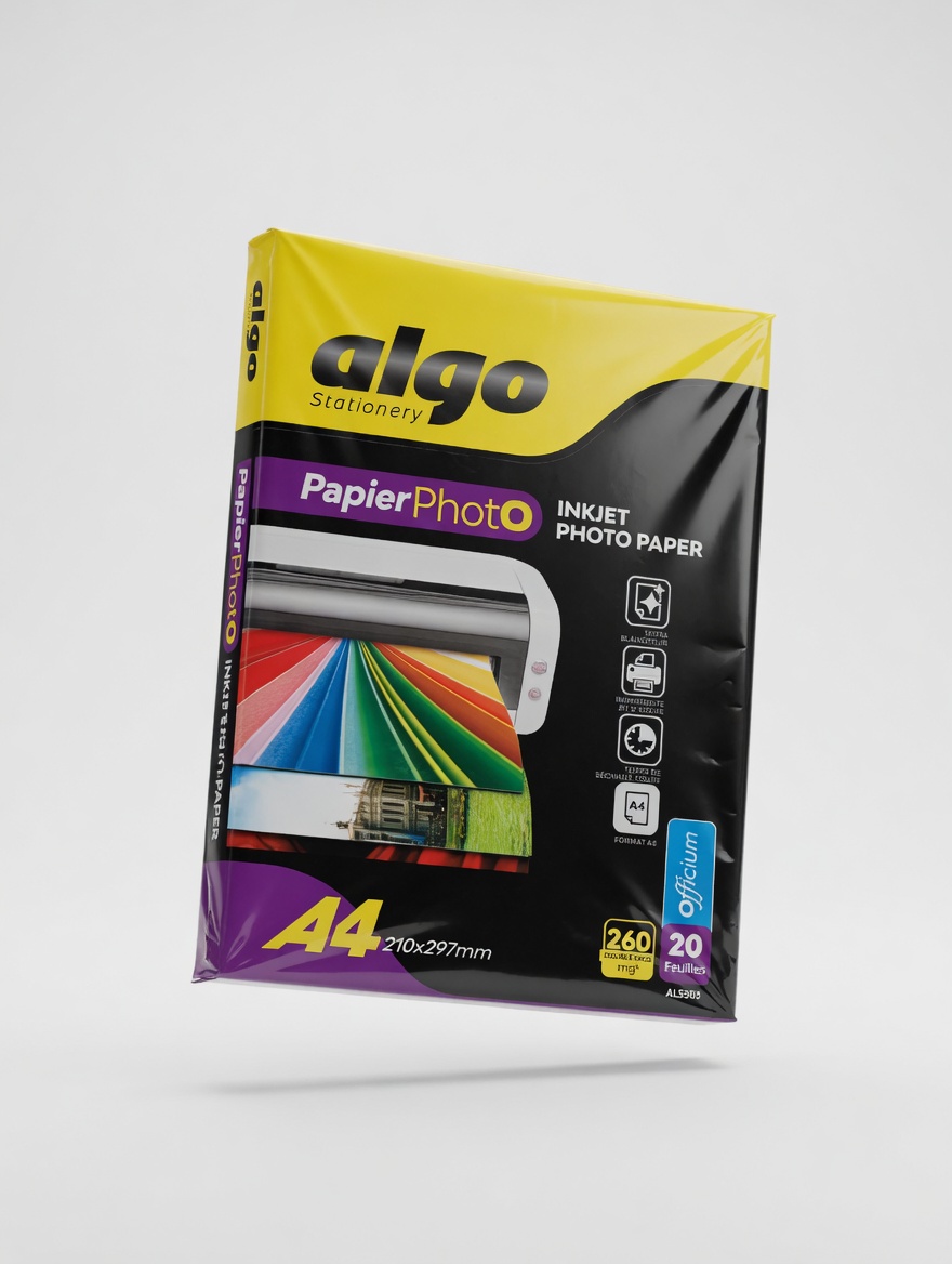 Papier photo jet d’encre Algo 260g Double Face A4 – 20 feuilles