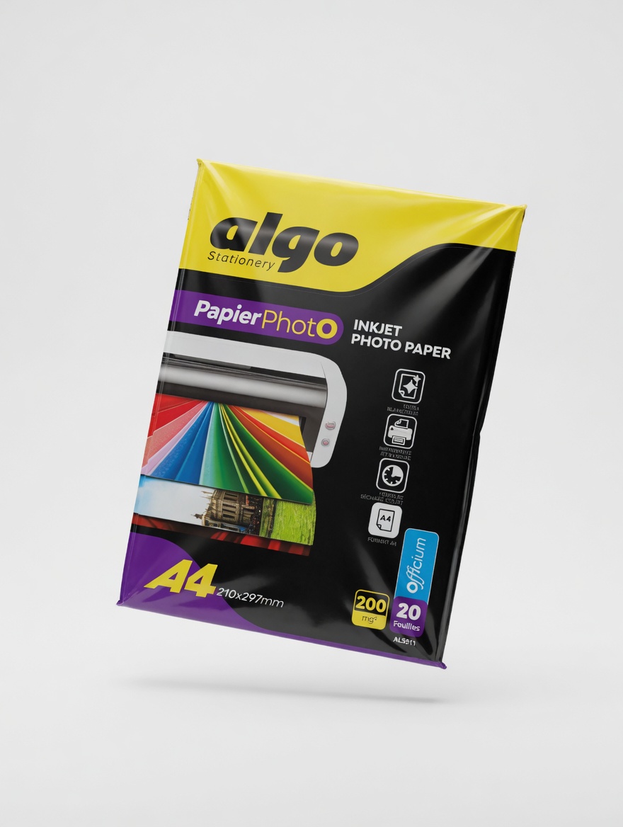 Papier photo jet d’encre Algo 200g A4 – 20 feuilles