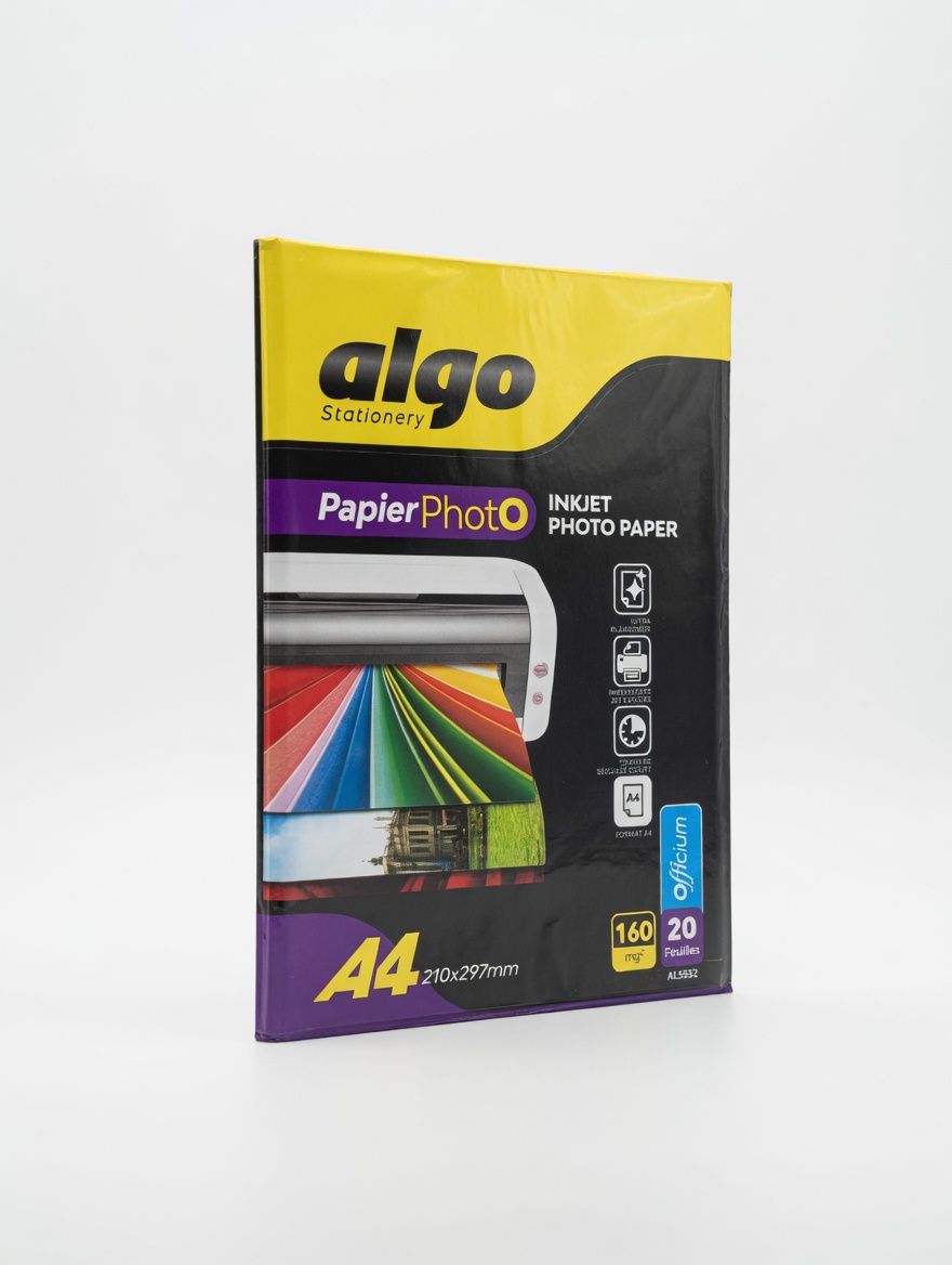 Papier photo jet d’encre Algo 160g A4 – 20 feuilles