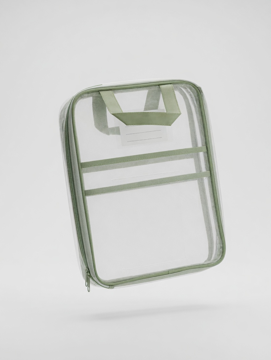Pochette Transparente Zippée avec Poignée Algo AL7604