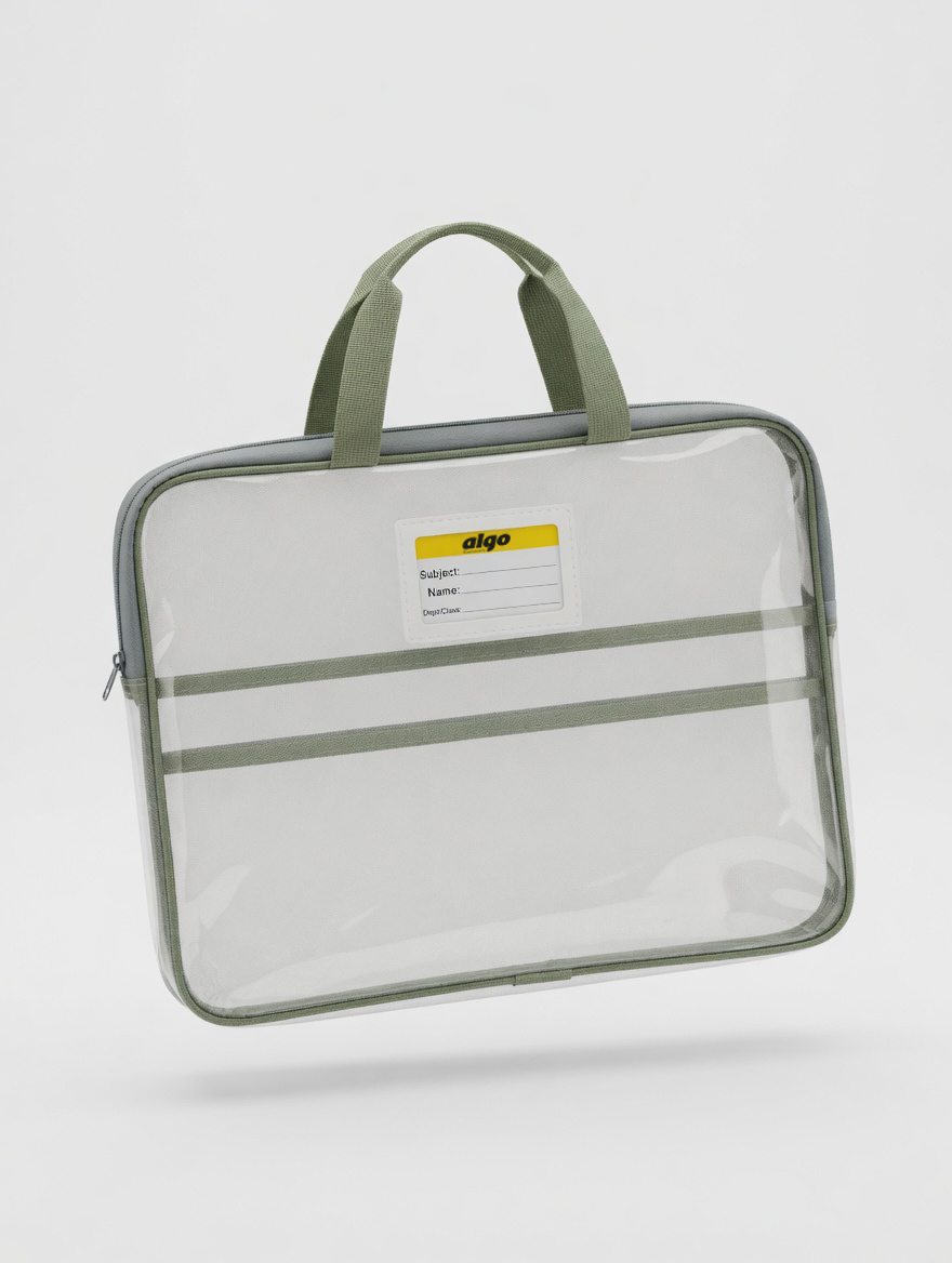 Pochette Transparente A4 Zippée avec Poignée Algo AL7602