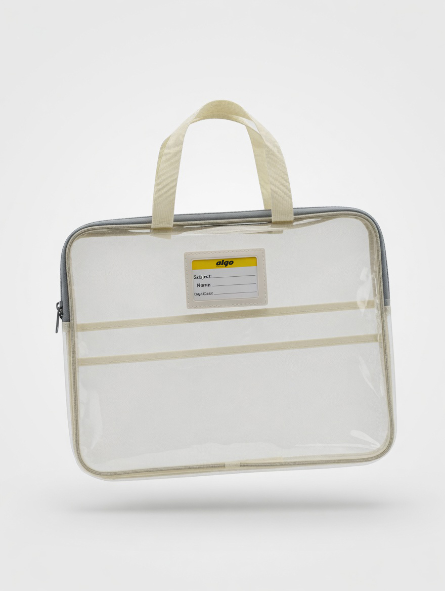 Pochette Transparente A4 Zippée avec Poignée Algo AL7602