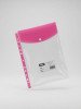 Pochette Perforée Transparente à Bouton Algo A4