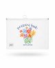 Pochette Zip Transparente A4 Motif Floral Moderne