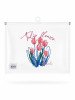 Pochette Zip Transparente A4 Motif Floral Moderne