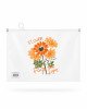 Pochette Zip Transparente A4 Motif Floral Moderne