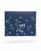 Pochette A4 Fleurie Bleu Pastel avec Fermeture