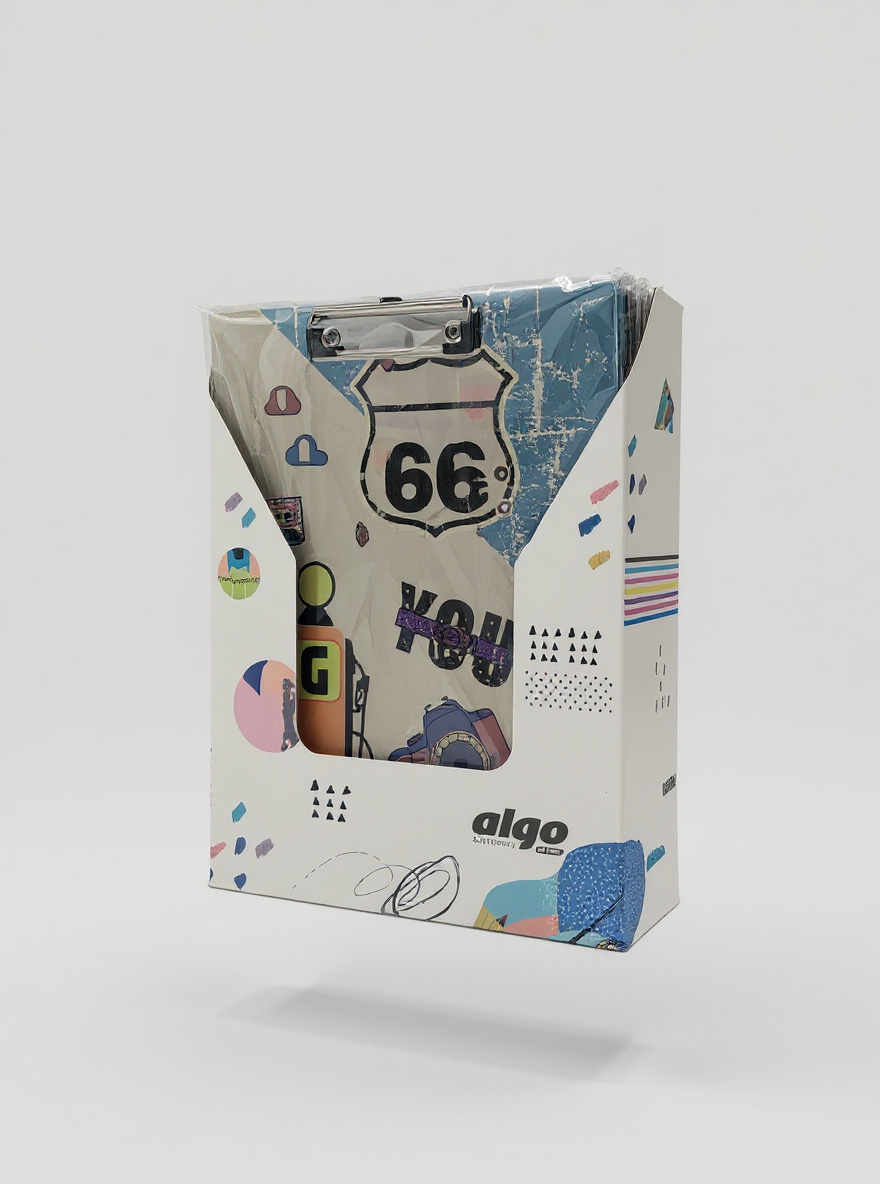 Clipboard à Pince Design Vintage "Route 66"