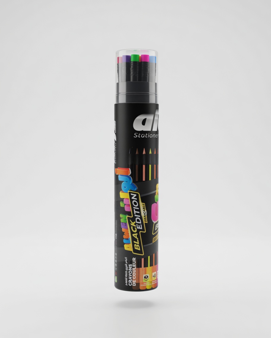 Crayons Couleur Bois Noir AL2621 Black Edition x12