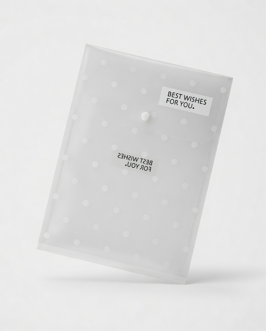 Pochette Porte-Document à Bouton Pois A4