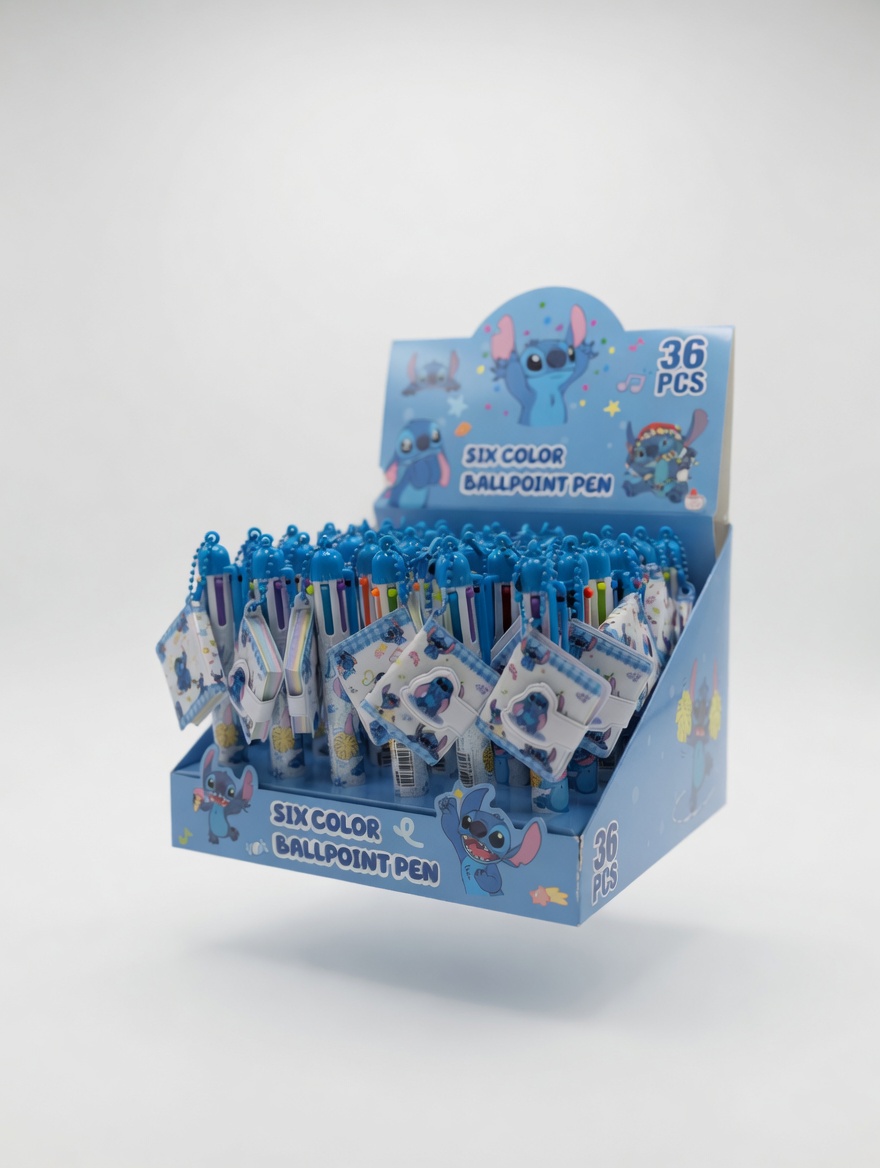 Stylo 6 Couleurs Stitch Labubu My Melody 