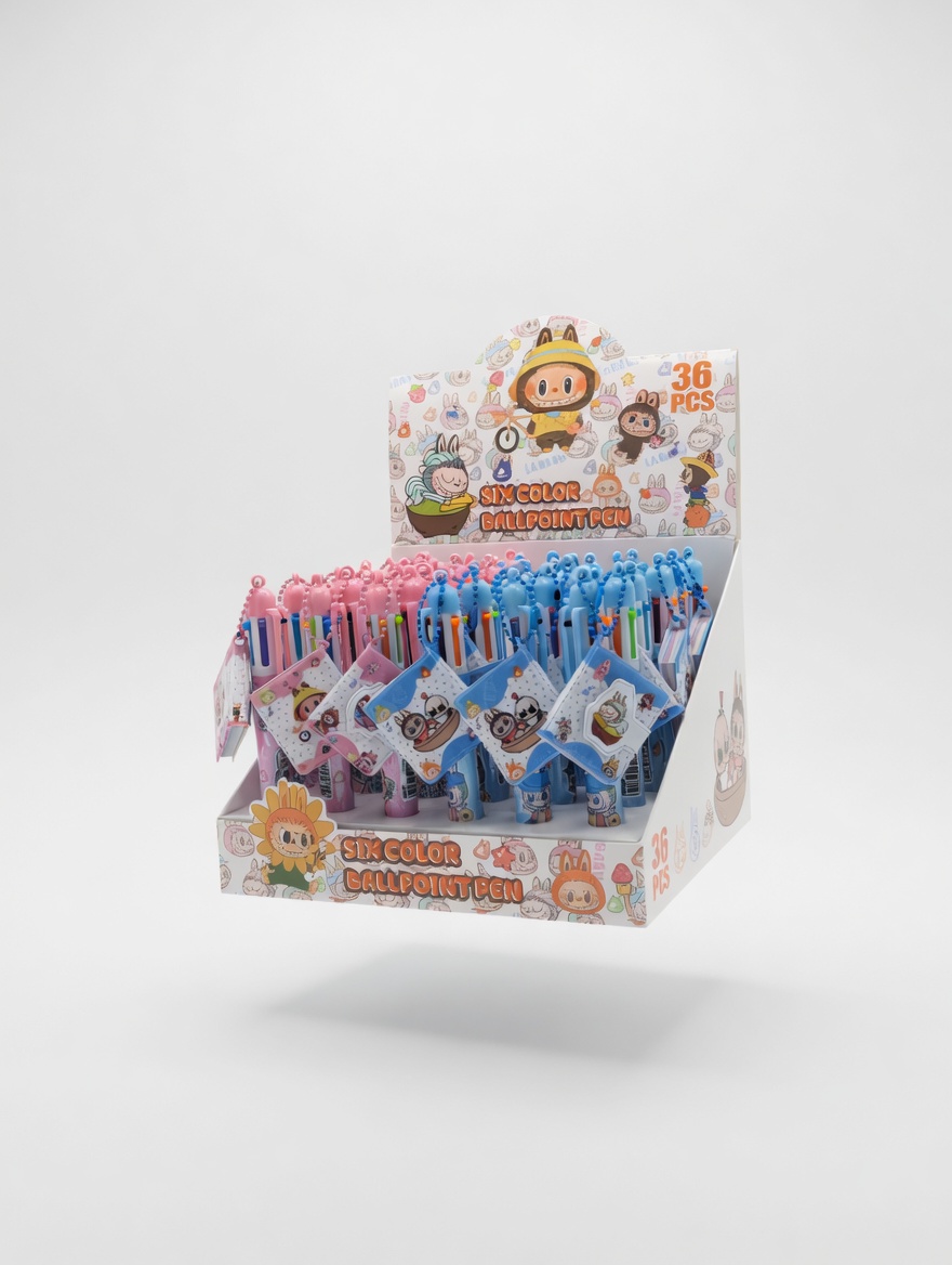 Stylo 6 Couleurs Stitch Labubu My Melody 