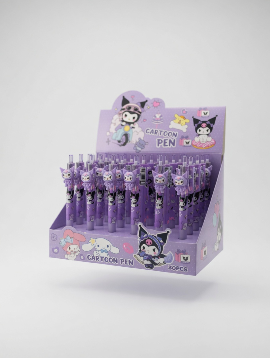 Stylo Gel Licences Stitch Labubu Kuromi Clip 3D