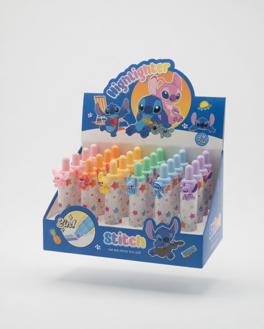 Surligneur 2 en 1 Bicolore Stitch Sanrio Kawaii